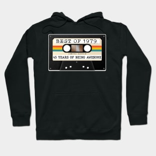 Funny Best of 1979 45th Birthday Cassette Tape Vintage Hoodie